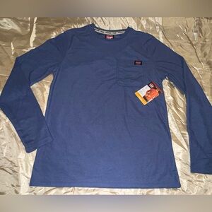 Wrangler Blue Long Sleeve Tee new